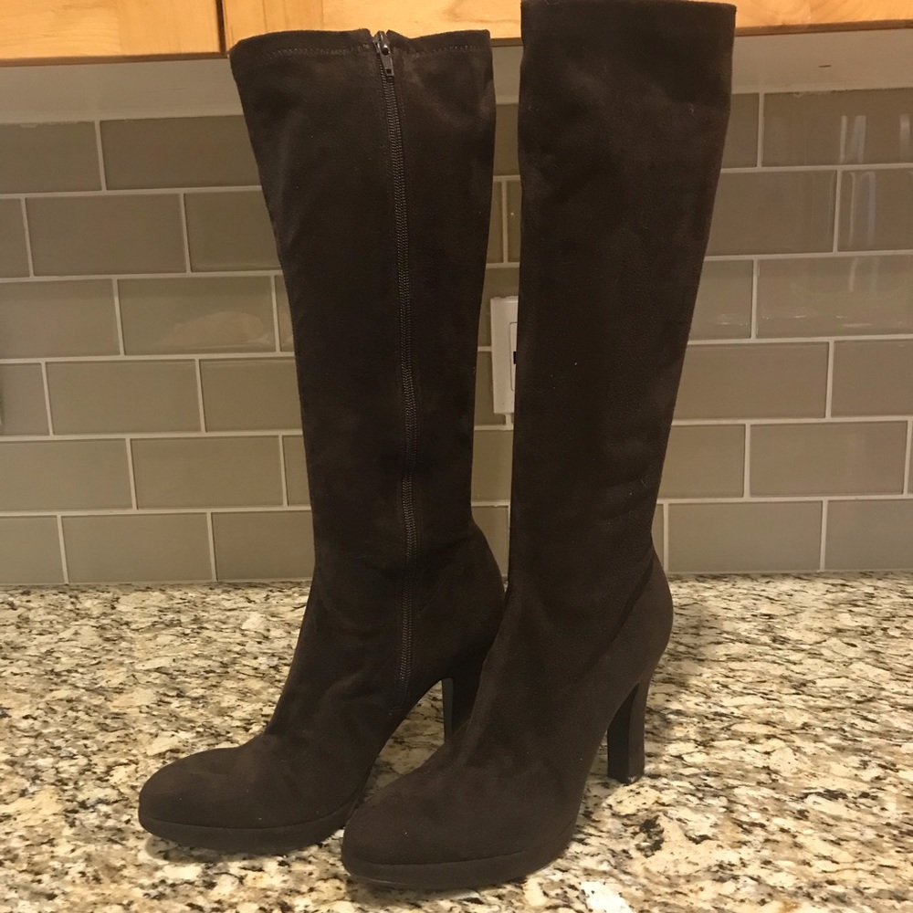 Enzo Angiolini Stretch Suede Knee Boots - Sz 8.5